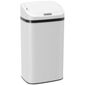 48L Stainless Steel Sensor Bin with Soft Close Lid, Fingerprint-Proof, White