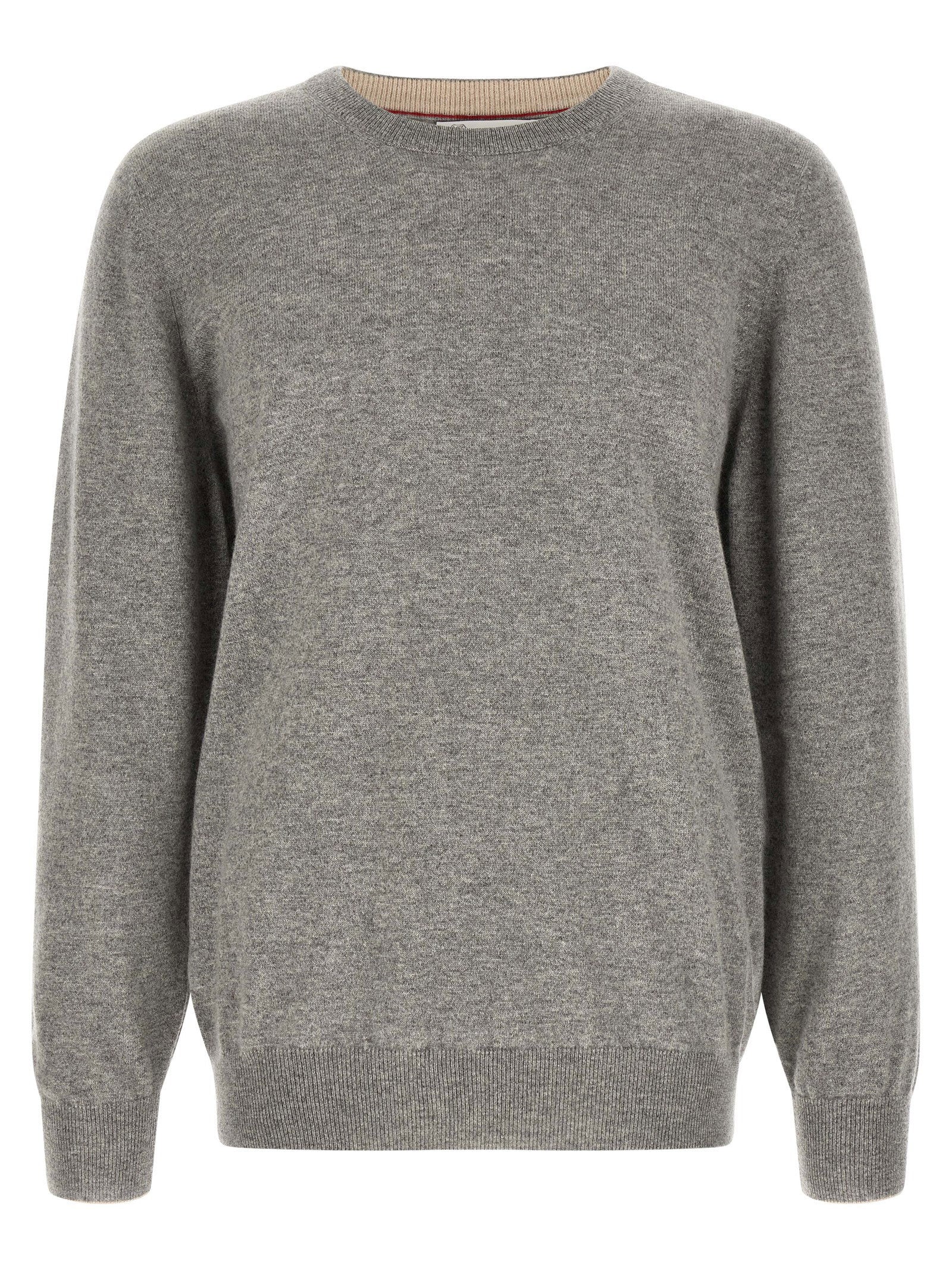 Brunello Cucinelli Cashmere Crewneck Sweater — gray
