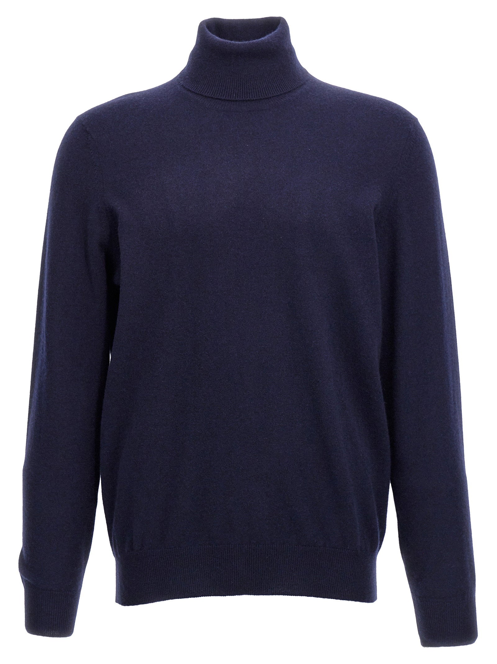 Brunello Cucinelli Cashmere Turtleneck Sweater — Navy