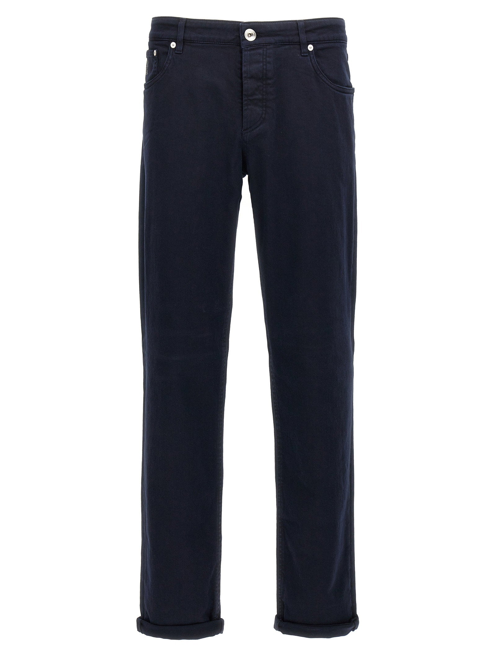Brunello Cucinelli Traditional Fit Denim Jeans — Navy