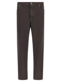 Brunello Cucinelli Garment-Dyed Denim Jeans — Brown