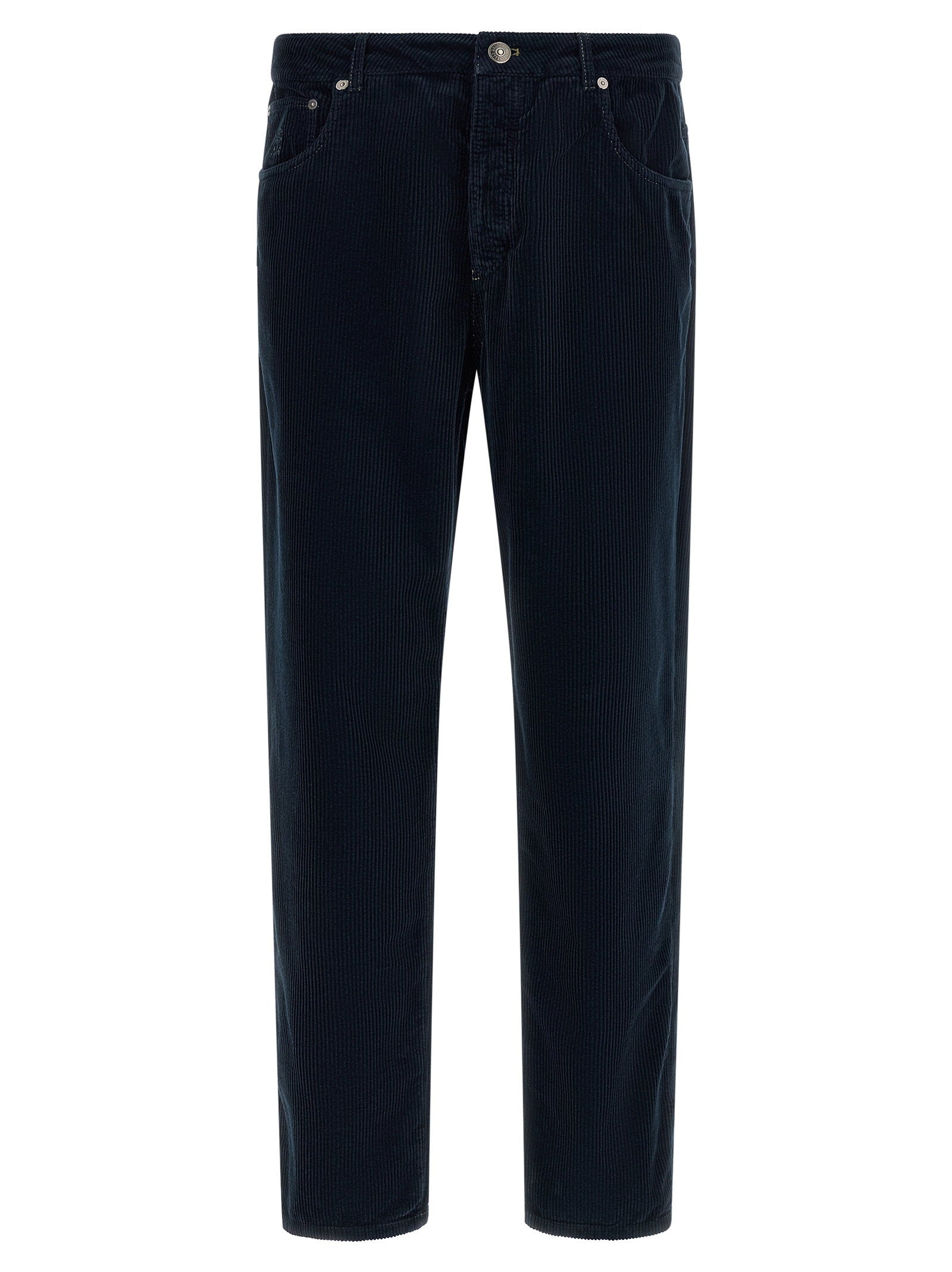 Brunello Cucinelli Corduroy Trousers — Navy