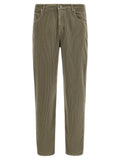 Brunello Cucinelli Cotton Corduroy Trousers — Olive