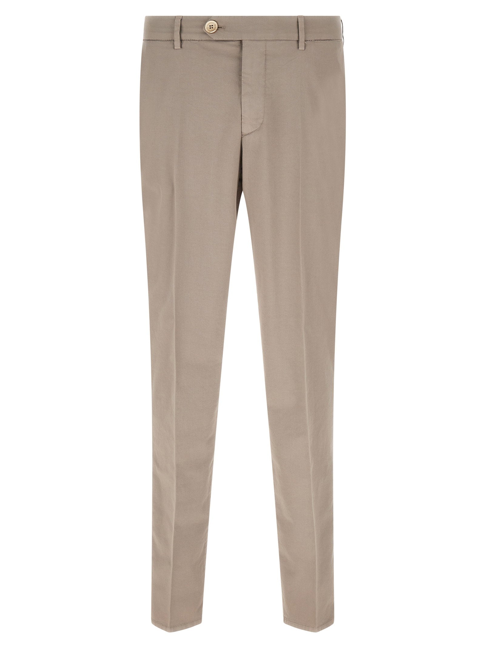 Brunello Cucinelli American Pima Cotton Trousers — Beige