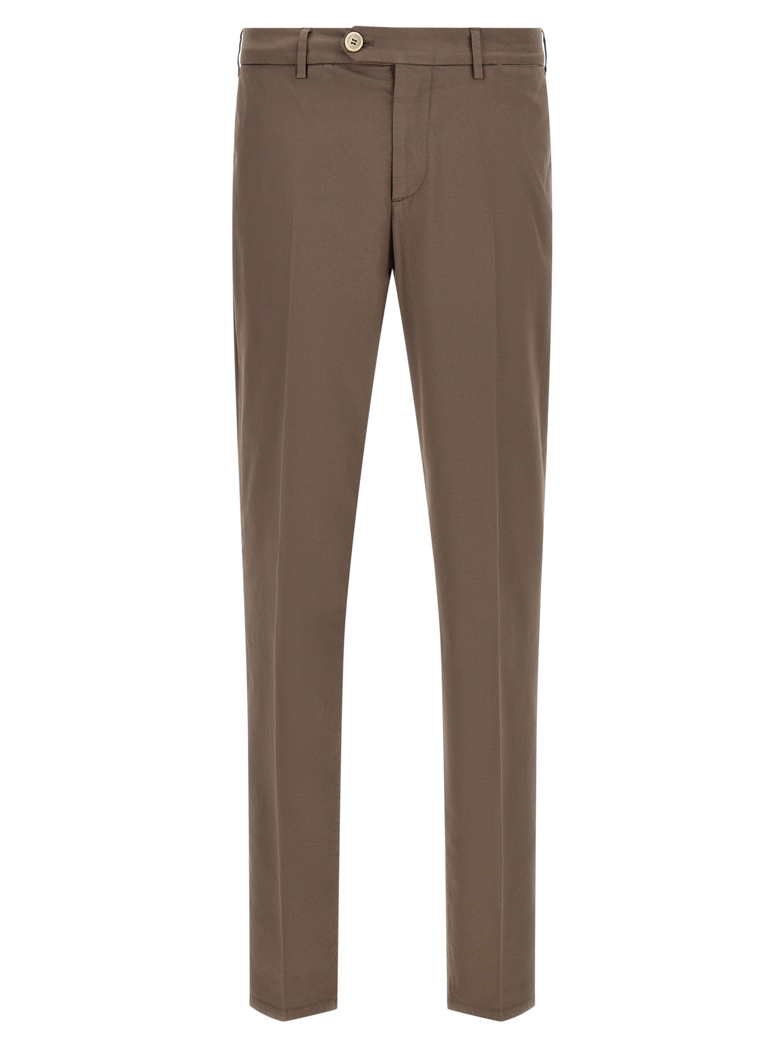 Brunello Cucinelli American Pima Cotton Trousers — Taupe