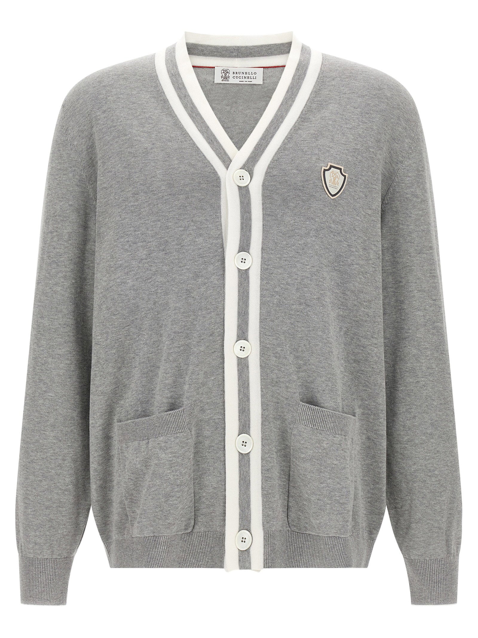 Brunello Cucinelli Solomeo Cardigan — Grey