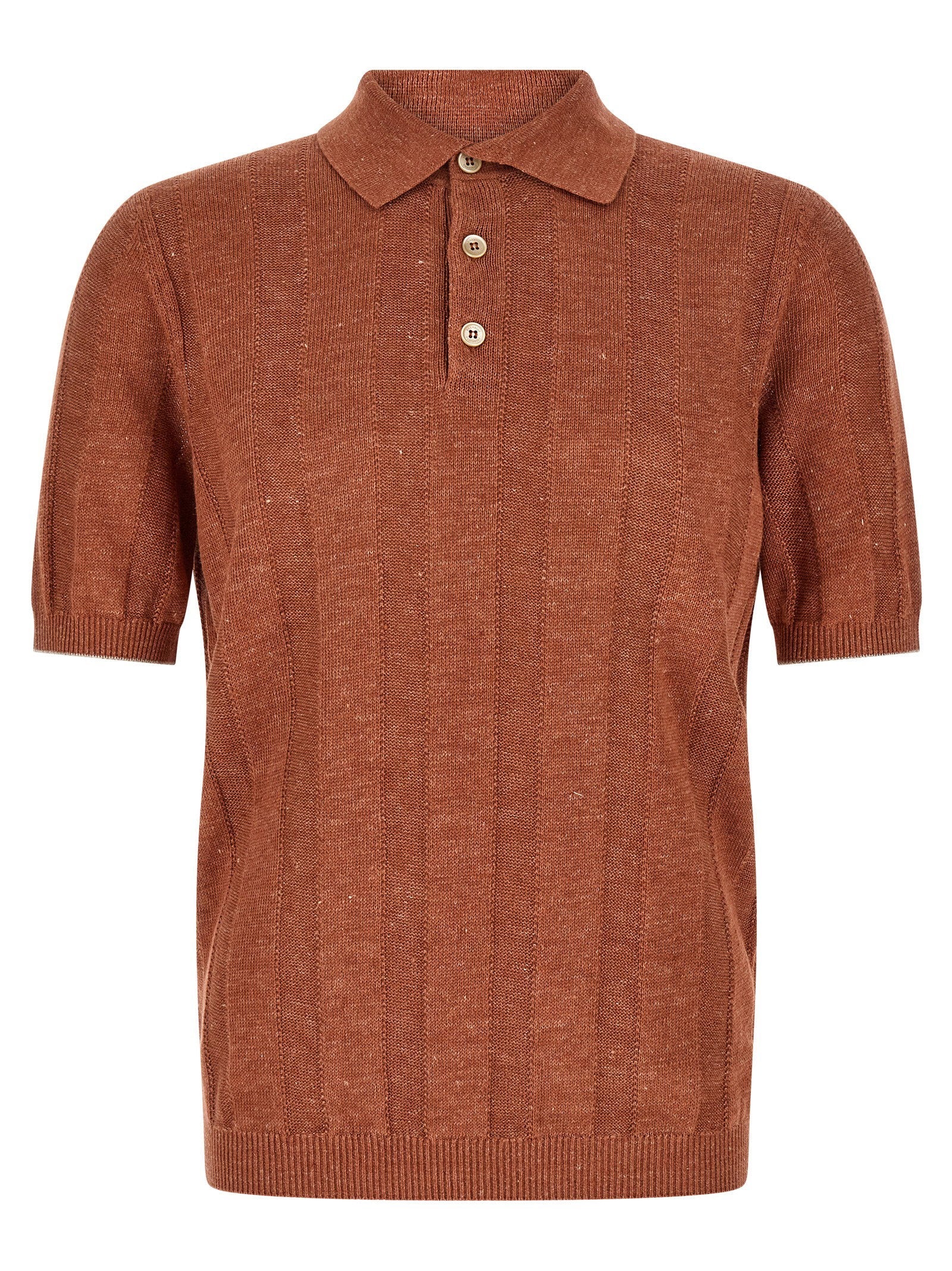 Brunello Cucinelli Polo Shirt — Terracotta
