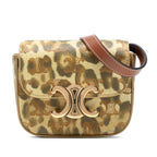 Mini Calfskin Leopard Print Claude Crossbody