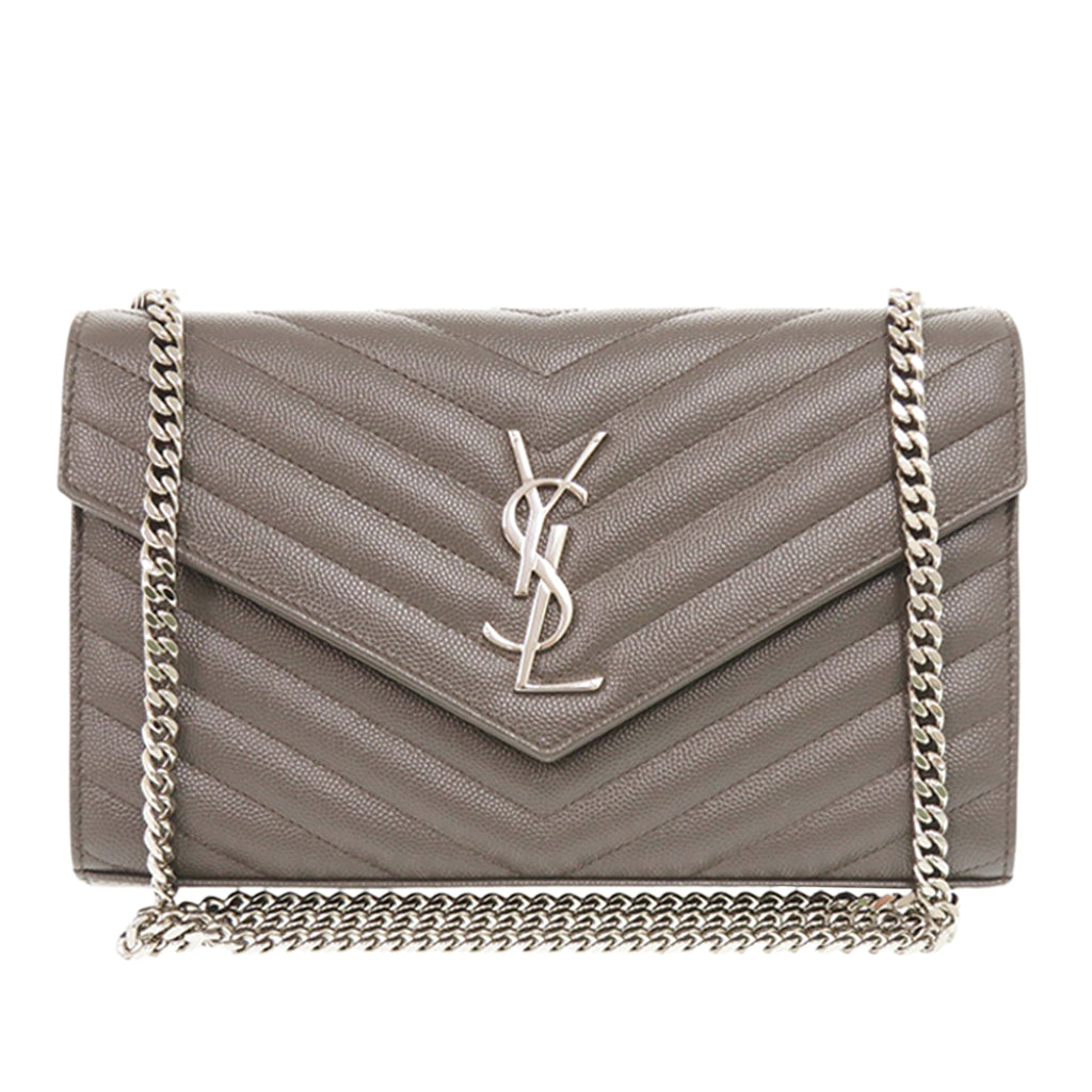 Grain De Poudre Matelasse Chevron Classic Cassandre Chain Wallet