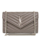 Grain De Poudre Matelasse Chevron Classic Cassandre Chain Wallet