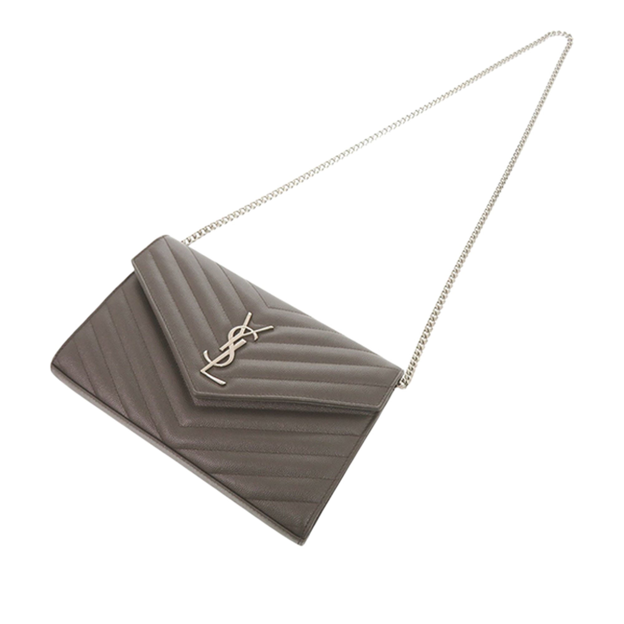 Grain De Poudre Matelasse Chevron Classic Cassandre Chain Wallet