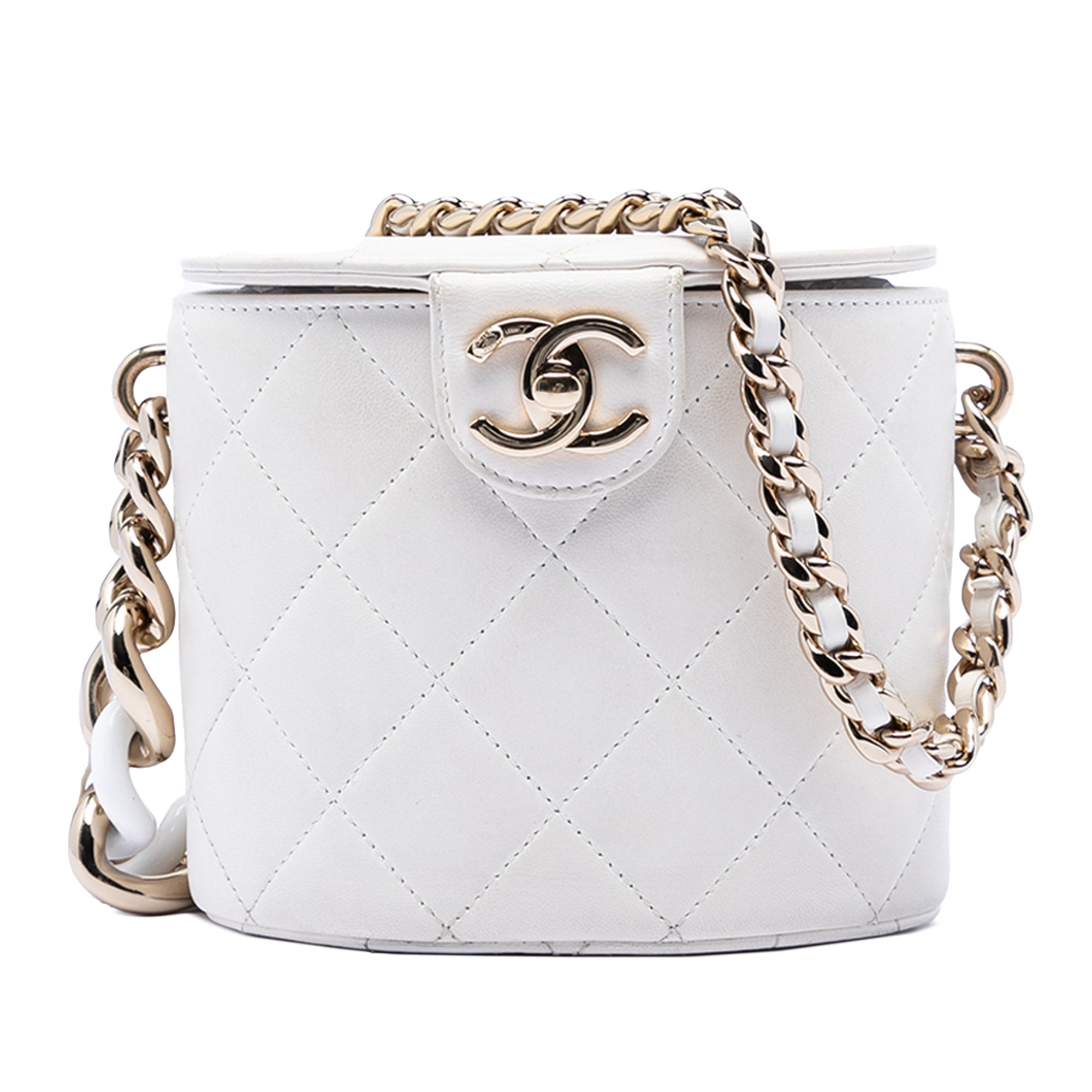 CC Lambskin Elegant Chain Vanity Case
