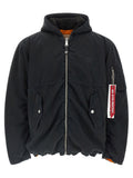 Purple Padded Reversible Bomber Jacket — Black