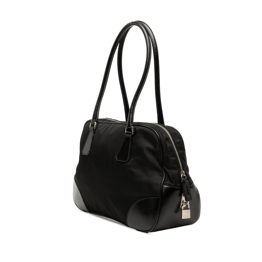 Soft Calf Trimmed Tessuto Bauletto Bag