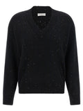 Brunello Cucinelli Diamante Sweater — Black