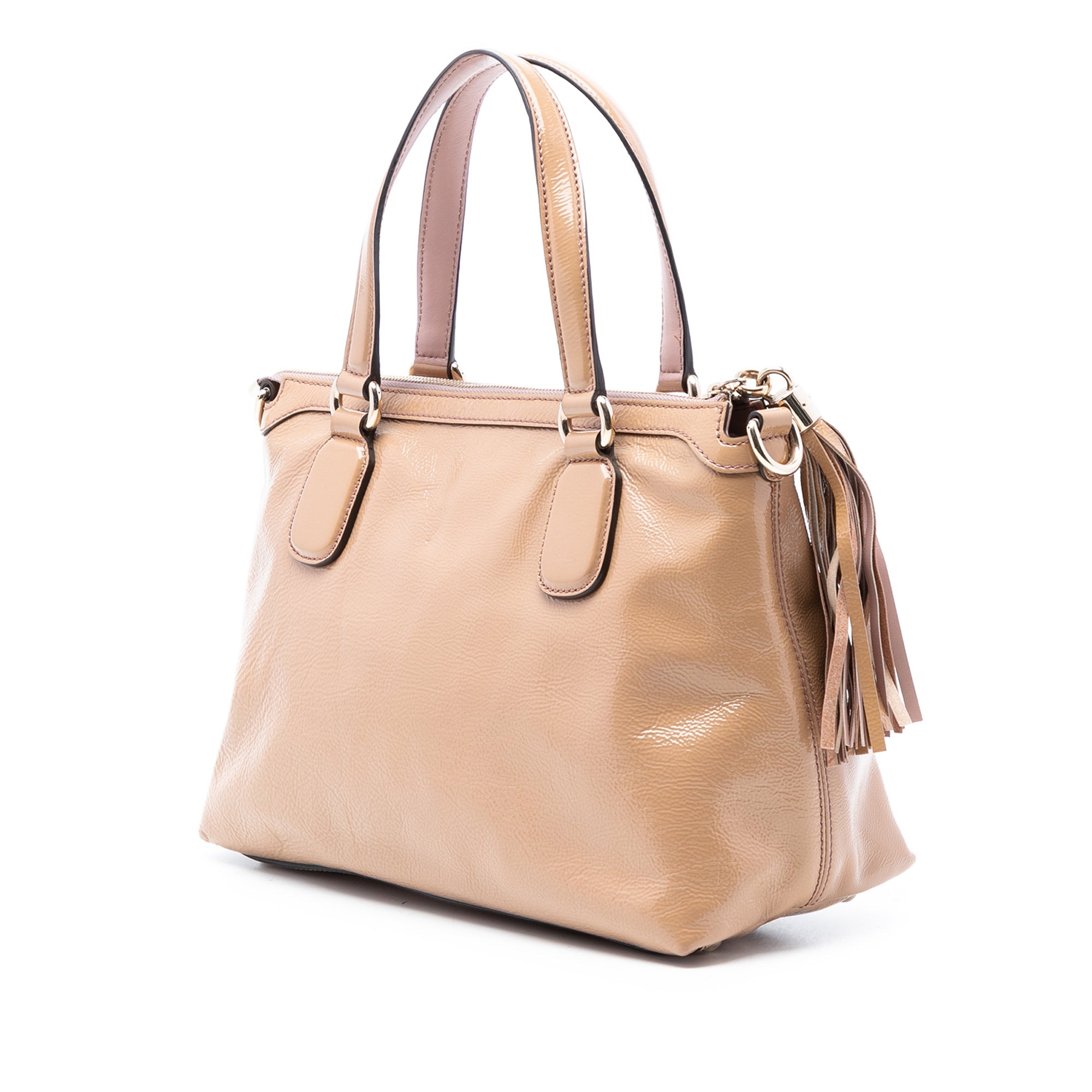 Small Patent Soho Working Satchel