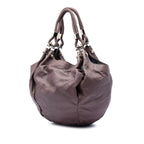 Leather Braided Handle Hobo