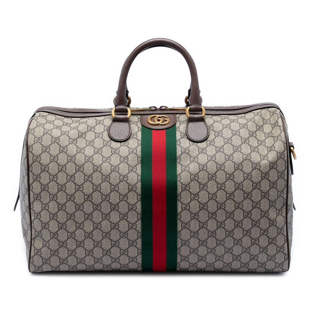 Medium GG Supreme Web Ophidia Carry On Duffle Bag