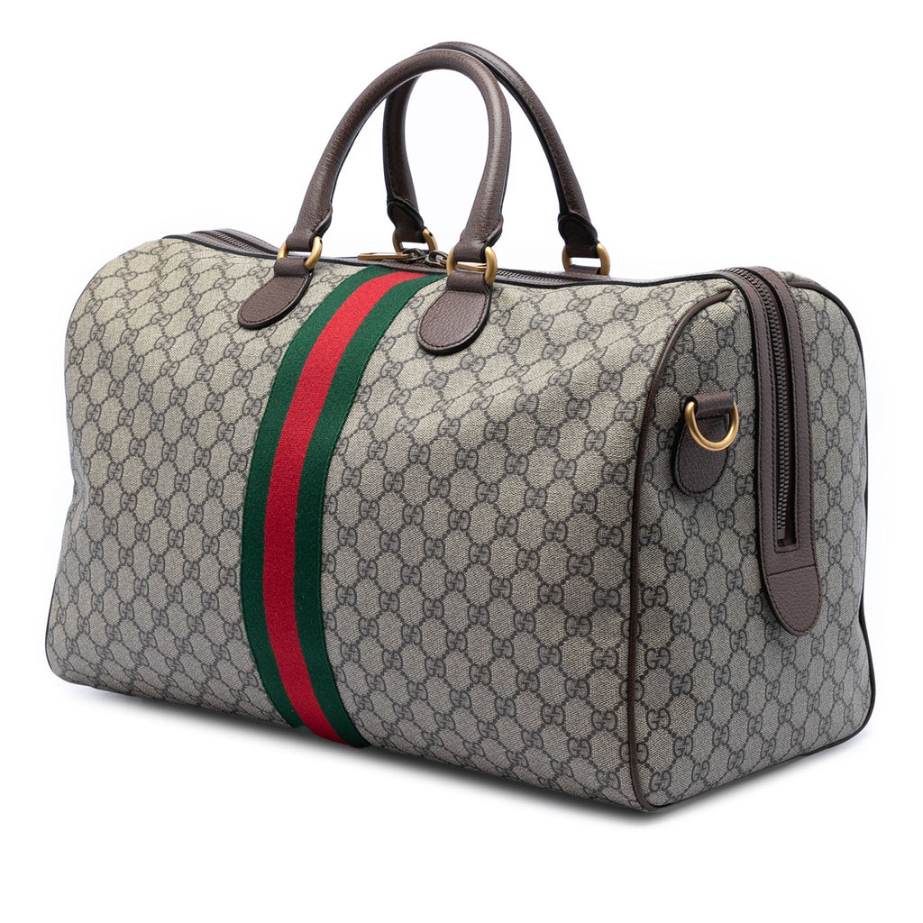 Medium GG Supreme Web Ophidia Carry On Duffle Bag