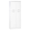 61" Kitchen Pantry Cabinet with 2 Doors and Adjustable Shelves, White