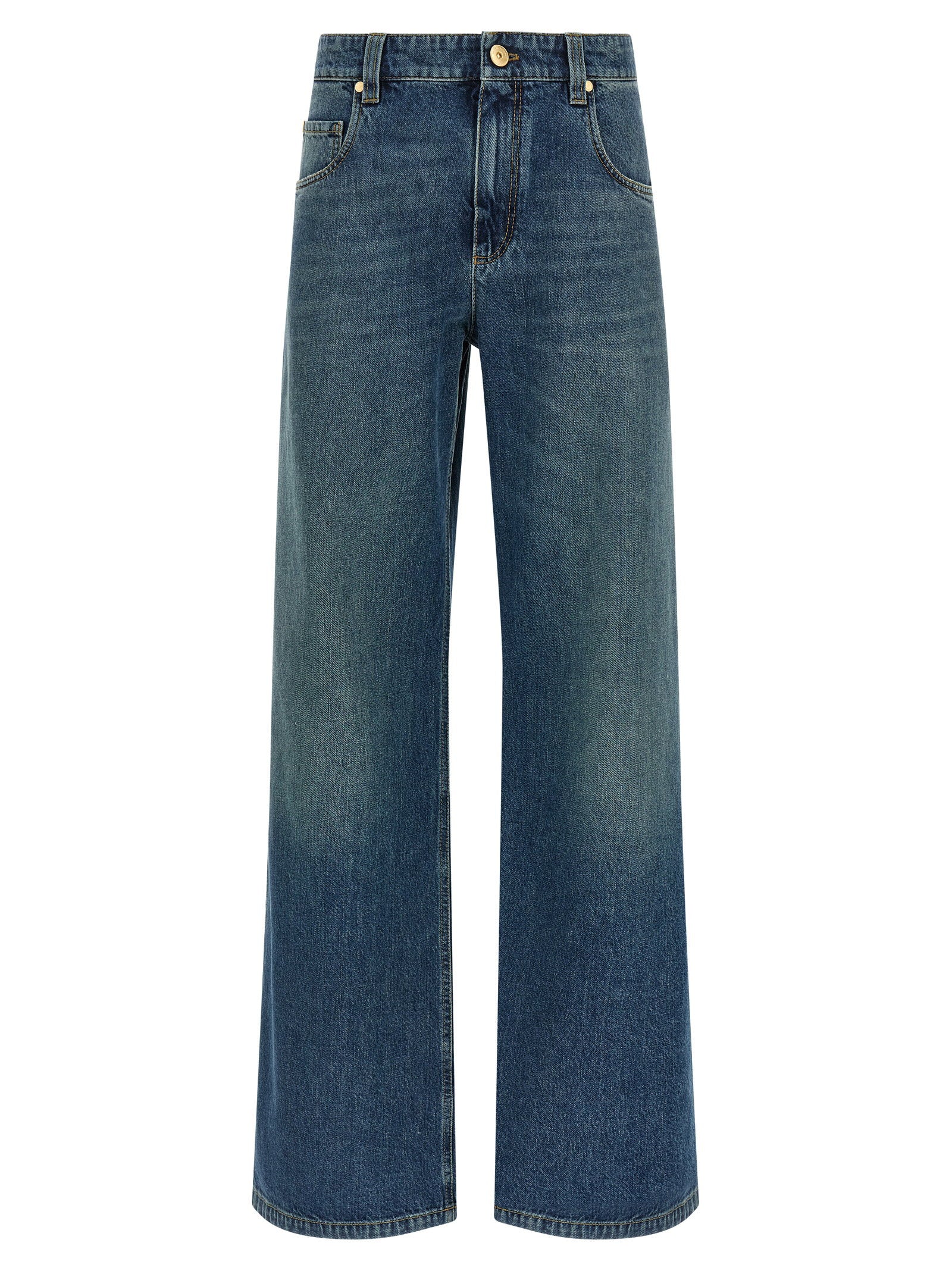 Brunello Cucinelli Stonewashed Denim Jeans — Blue