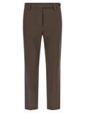 Pantalones de algodón micro-rayas Brunello Cucinelli — Marrón