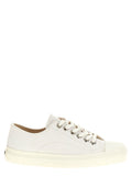 Moschino Canvas Lace-Up Sneaker — cream