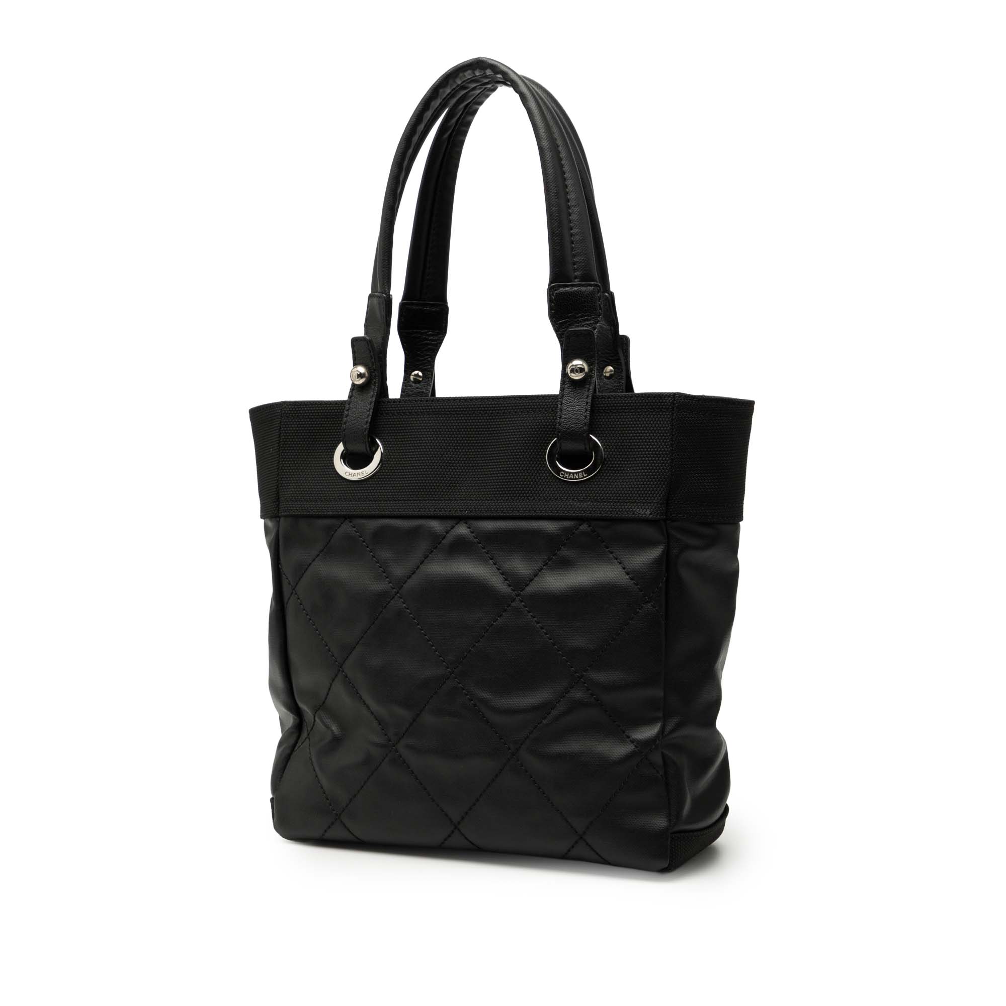 Small Quilted Coated Canvas Paris Biarritz Tote