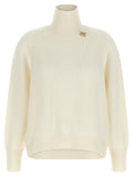 Fabiana Filippi Virgin Wool Turtleneck Sweater — Cream