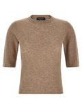 Fabiana Filippi Micro Sequin Knit Sweater — Beige