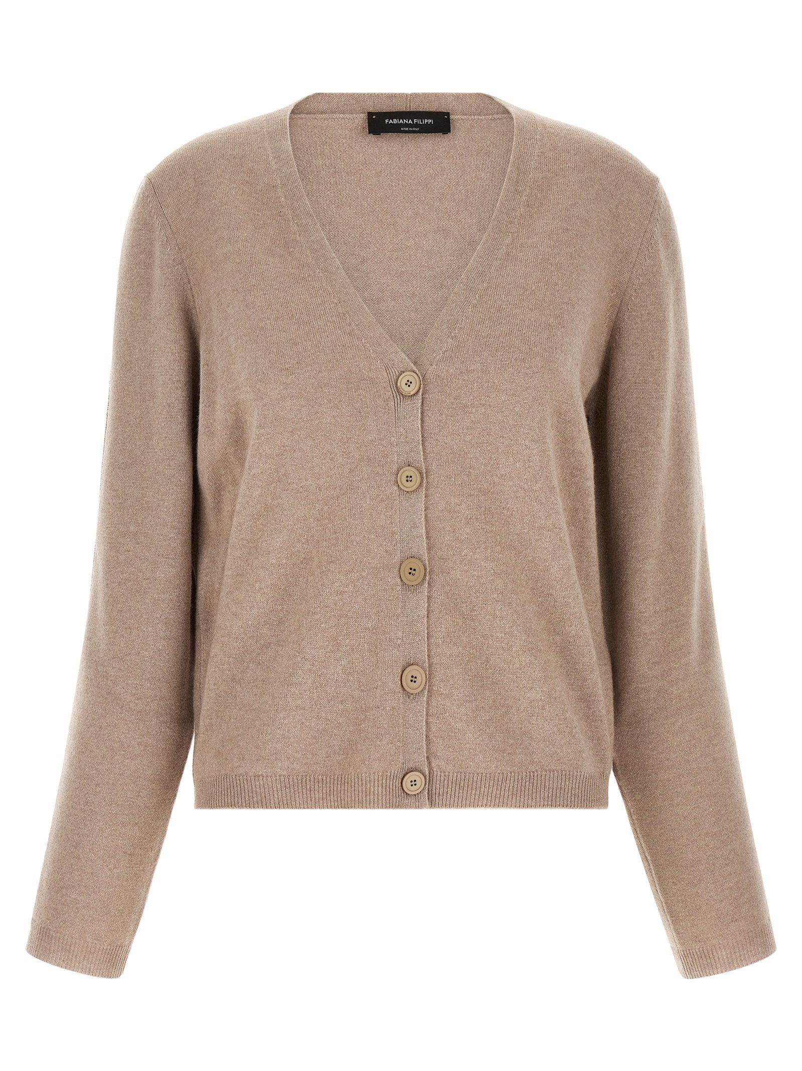 Fabiana Filippi Filo Diamante Cardigan — Beige