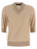 Fabiana Filippi Virgin Wool and Cotton Blend Sweater — Beige