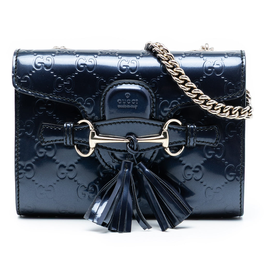 Mini Guccissima Patent Emily Crossbody