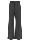 Brunello Cucinelli Virgin Wool and Cashmere Trousers — Charcoal