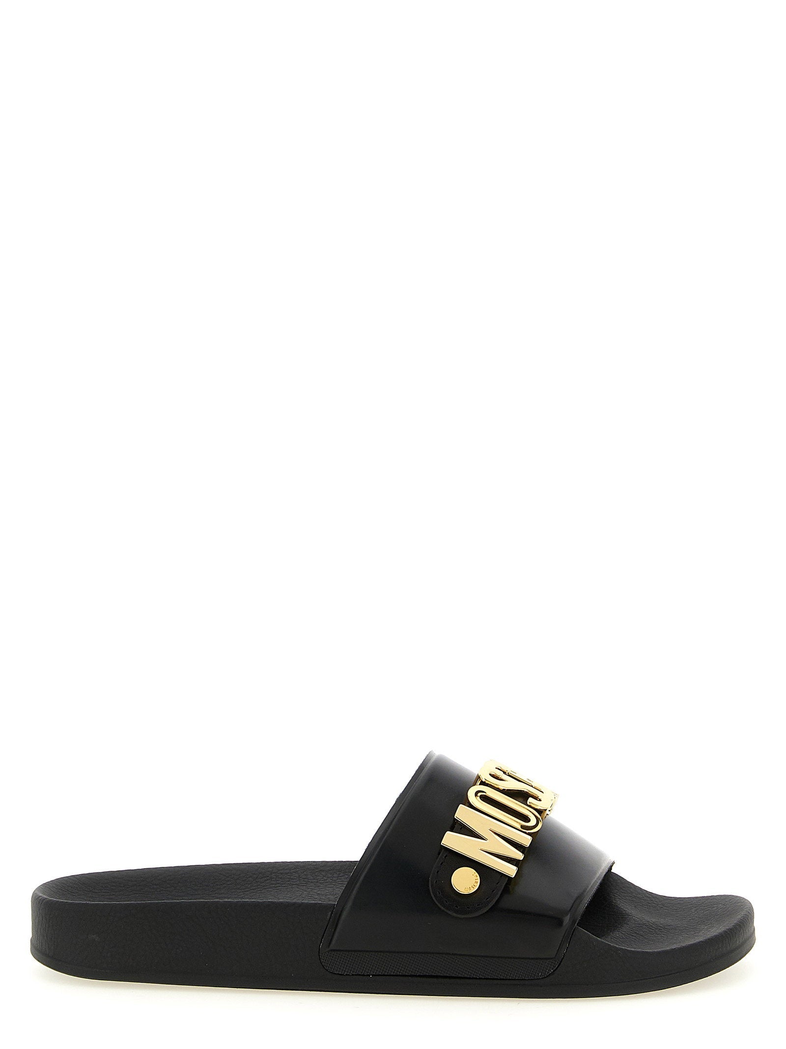 Moschino Pool Slide Sandal — Black