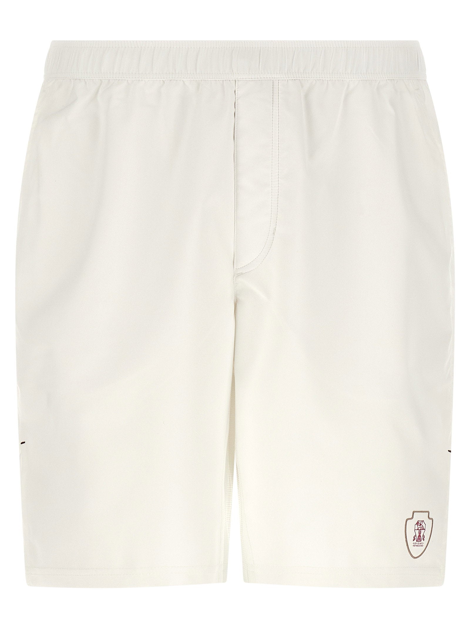 Brunello Cucinelli Tennis Nylon Bermuda Shorts — White