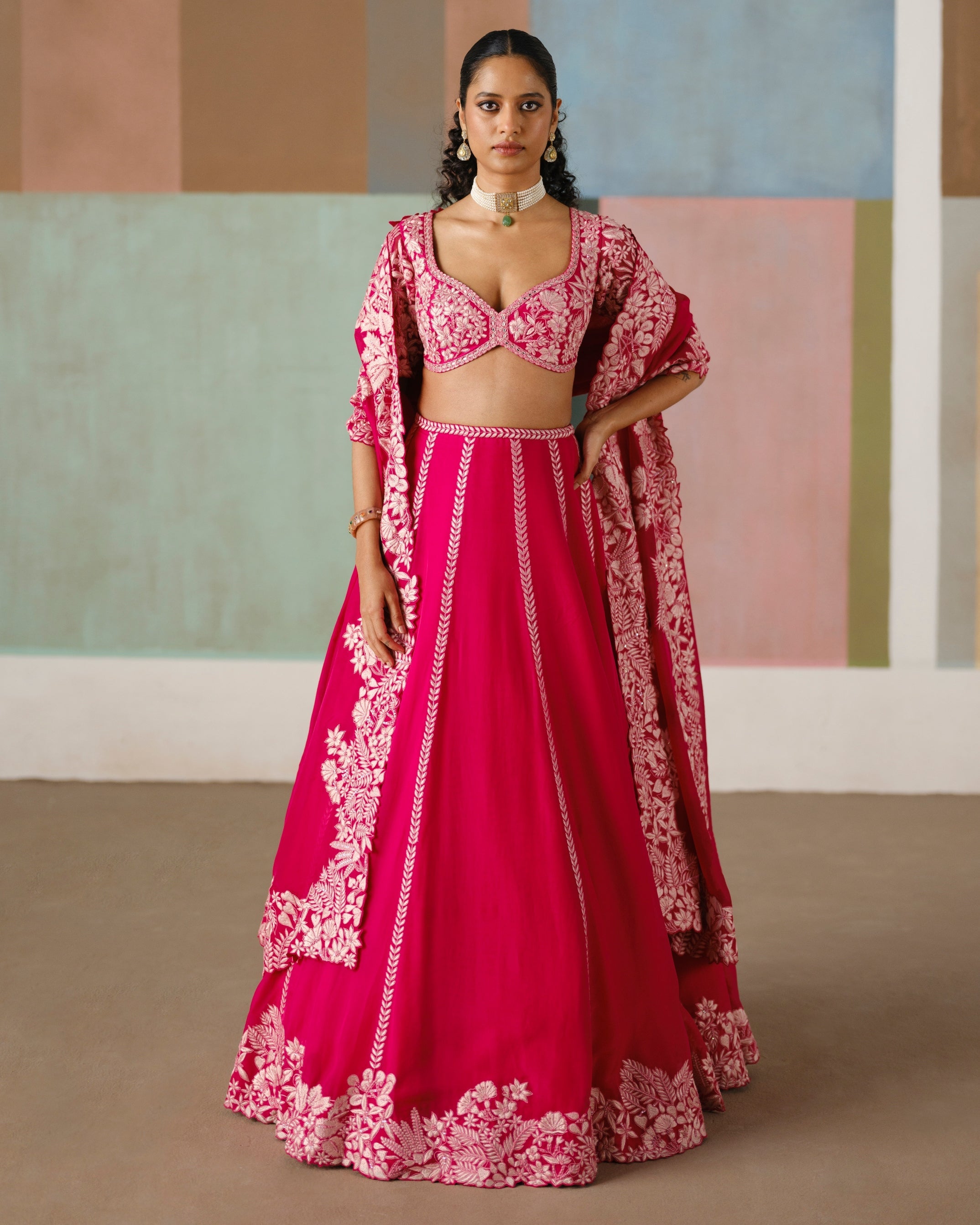 Fuchsia Ruhani Lehenga Set By KYNAH, Luxury Indian Fashion & Bridal Wear