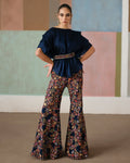 Navy Blue Elin Pant Set By KYNAH, Luxury Indian Fashion & Bridal Wear