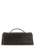 Brunello Cucinelli Suede Clutch — Gray