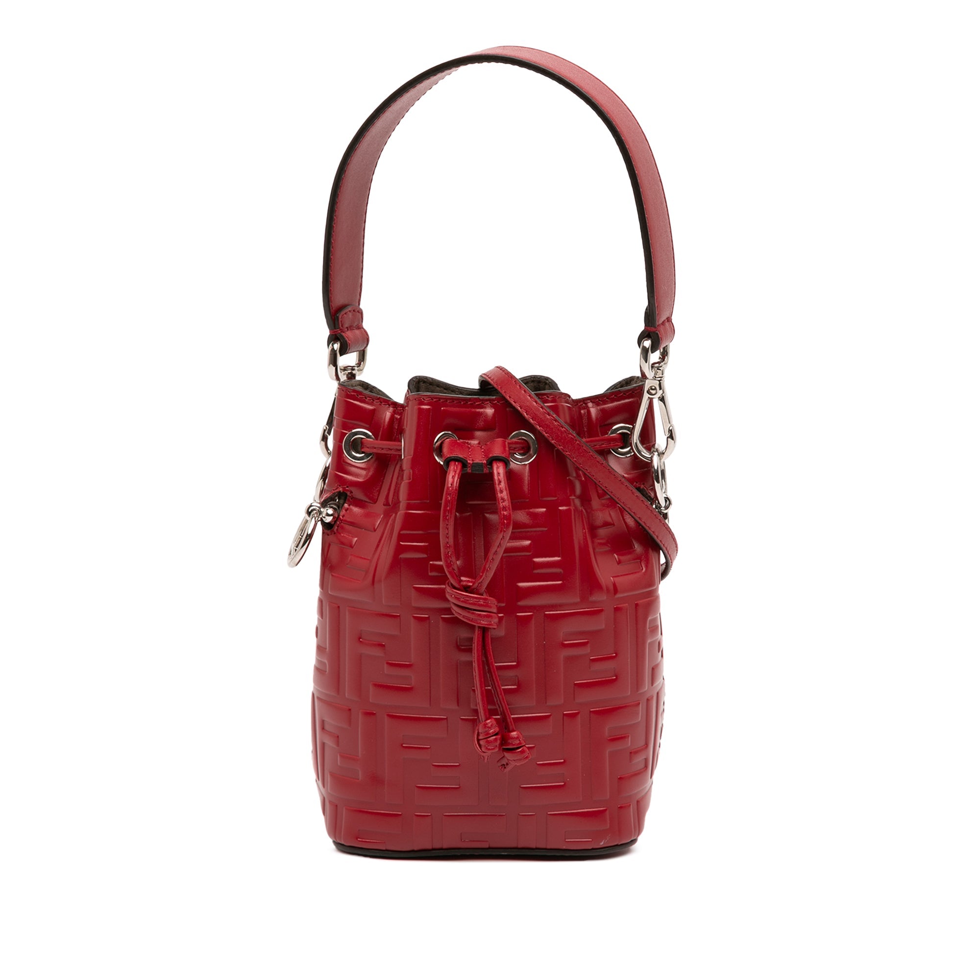 Mini Zucca Embossed Leather Mon Tresor Bucket Bag