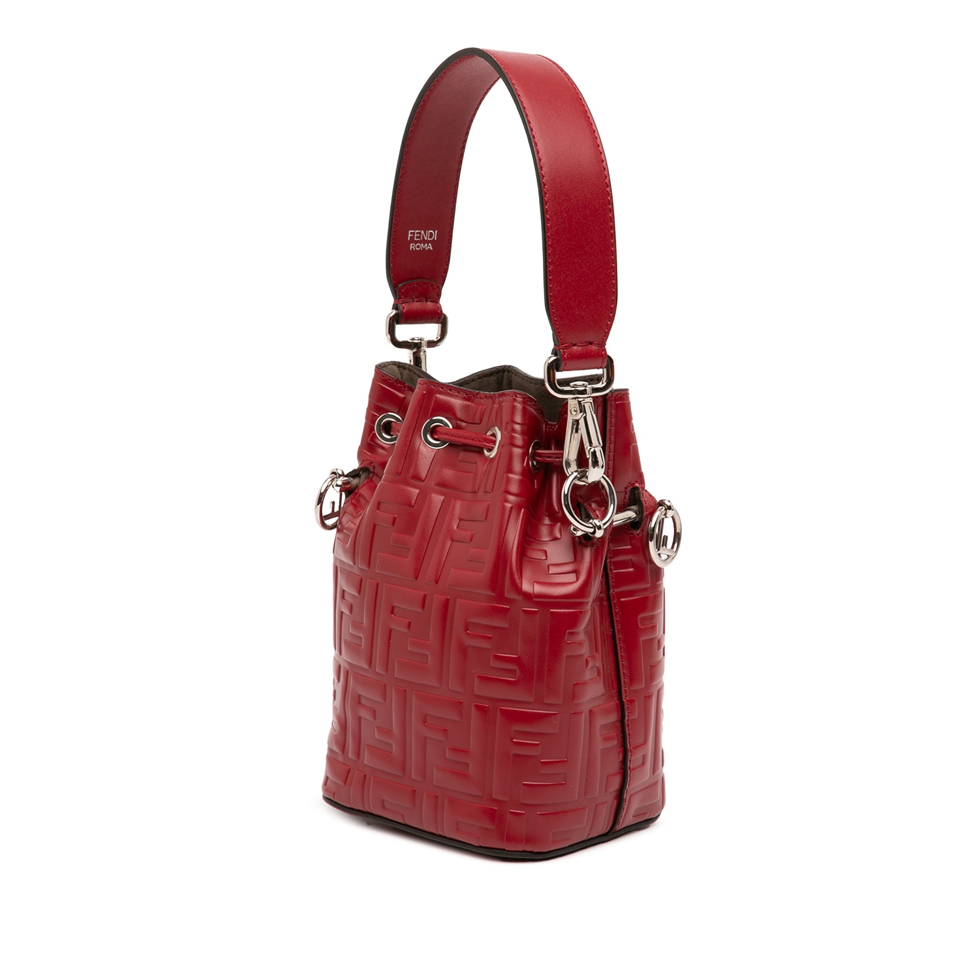 Mini Zucca Embossed Leather Mon Tresor Bucket Bag