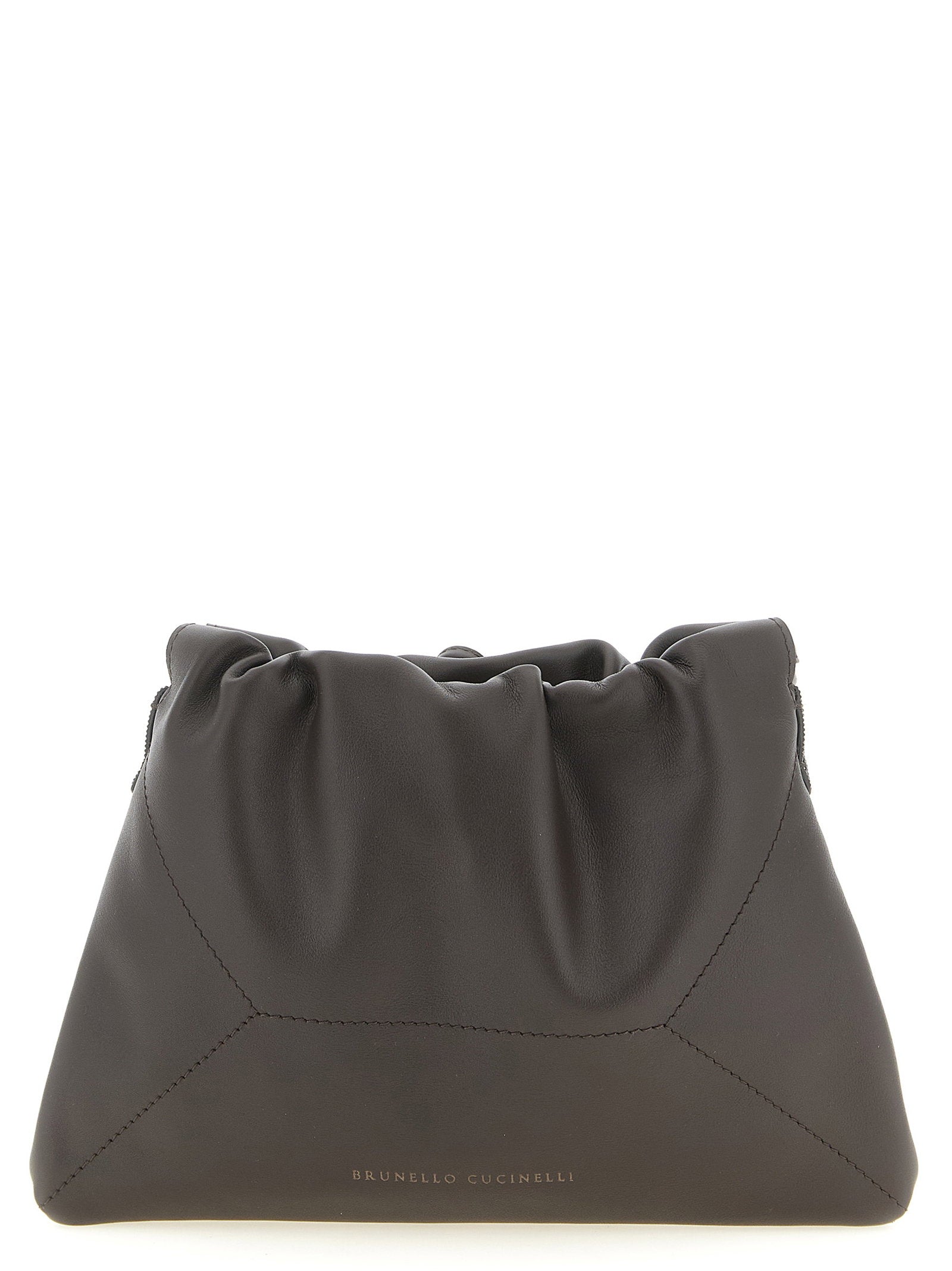 Brunello Cucinelli BC Duo Clutch — Gray