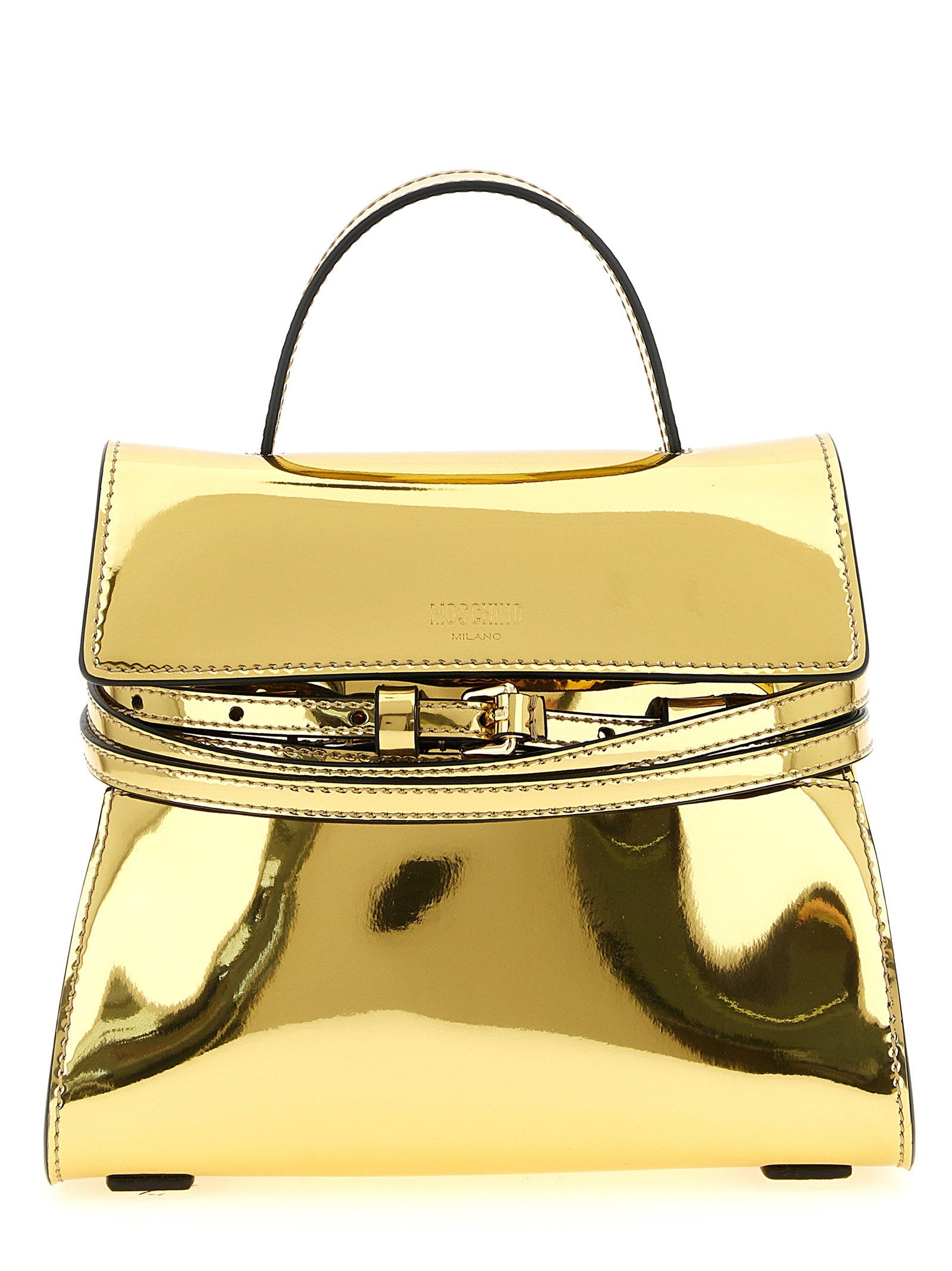 Moschino Top Handle Bag — Gold