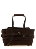 Moschino Milano Top Handle Bag — Brown