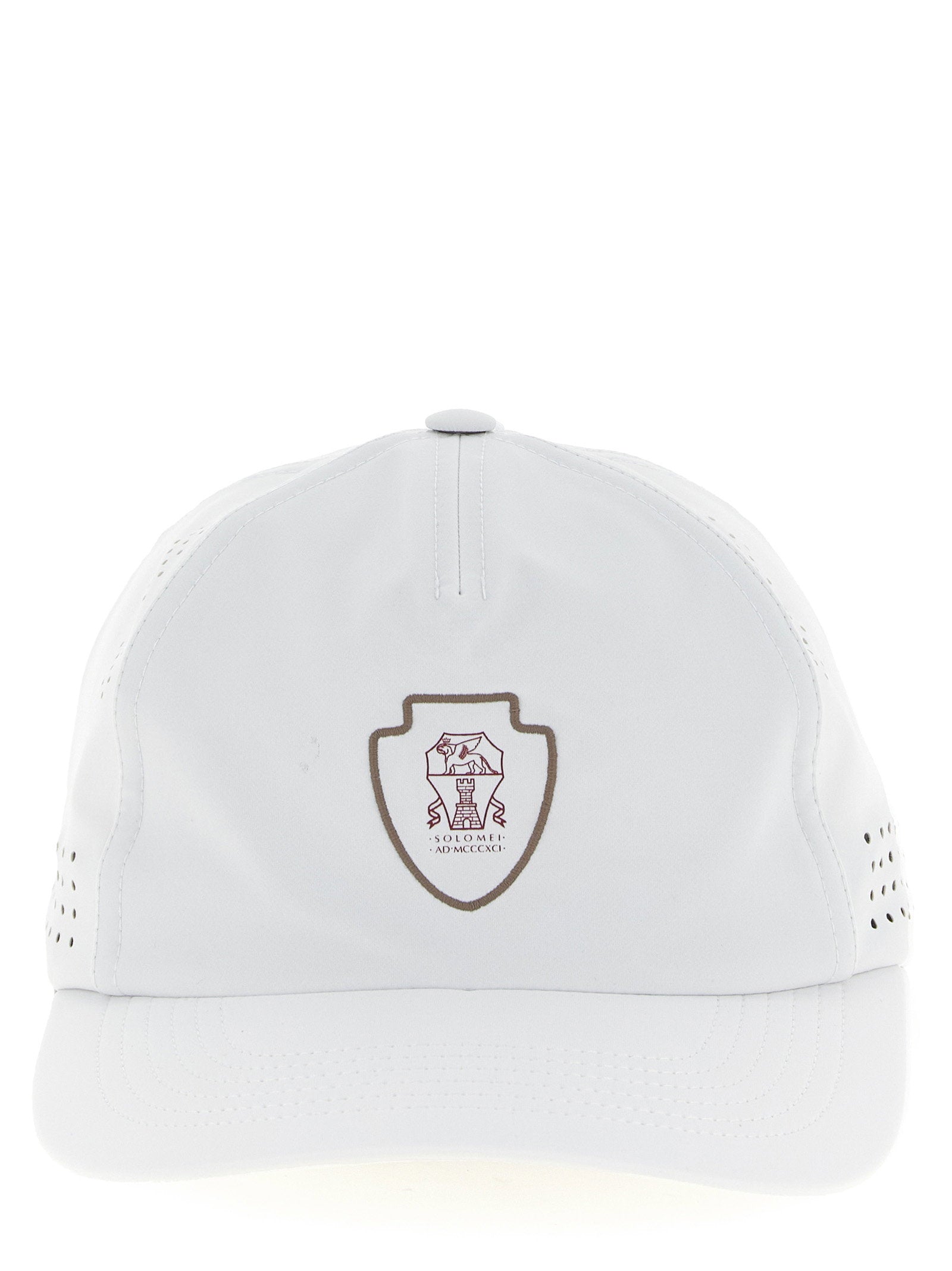 Brunello Cucinelli Logo-Embroidered Baseball Cap — White