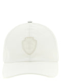 Brunello Cucinelli Heraldic Coat of Arms Baseball Cap — White