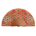 Islamic art inspired hand fan Zellige Orange
