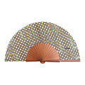 Silk folding hand fan islamic art inspired Hub