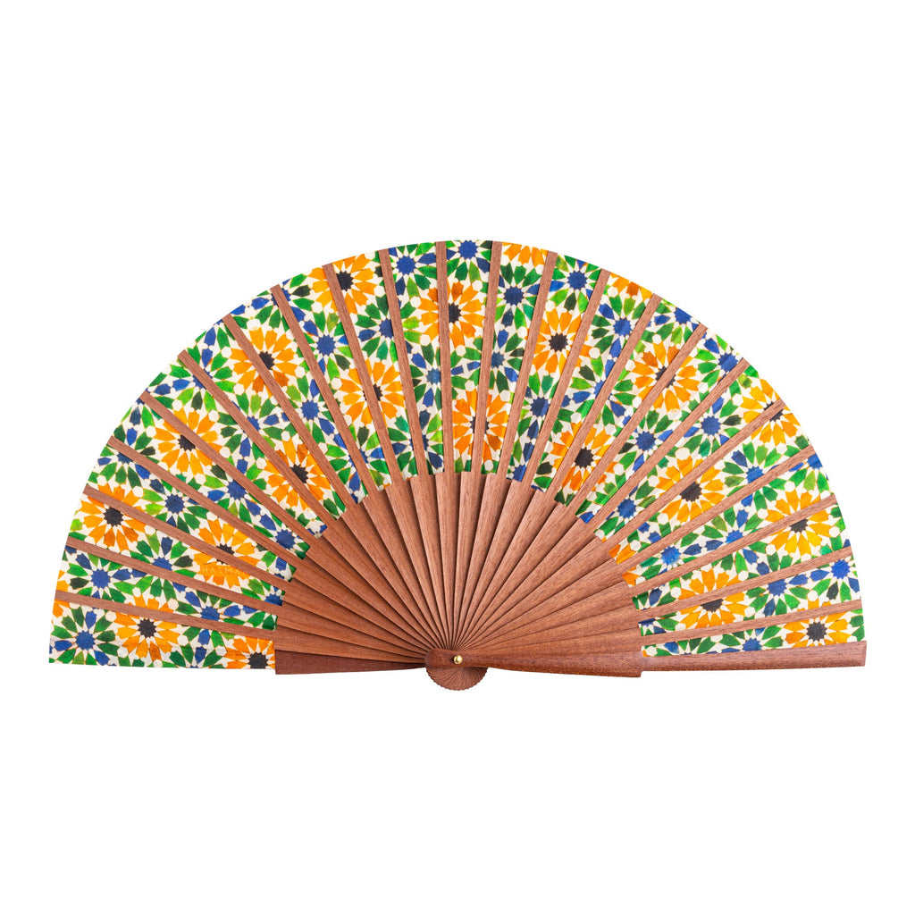 Multicolored silk fan Nur