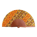 Silk Fan with Diamond Pattern – Handcrafted in Spain with Bocapi Wood